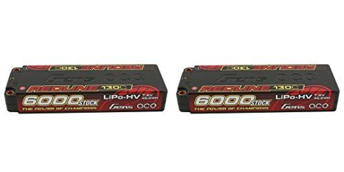 Gens ace 2 Pack GA8396 Redline Series 6000mAh 7.6V 130C 2S 2P HV Lipo Battery with CHICAGOLAND RC Coupon
