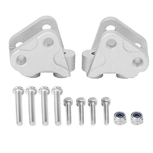 Axblue 2Pcs RC Shock Linkage Front Rear Lower Mount for SCX10 II AXIAL RC Car Model Upgrade Parts Silver CNC Aluminum Alloy RC Car Shock Oil Guide