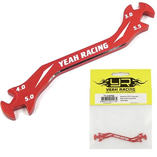 Yeah Racing YT 0197RD Aluminum 7075 Turnbuckle Wrench 3mm 4mm 5mm 5 5mm Red for RC Jet Boat Racing