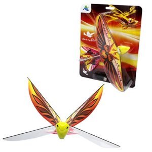 MUKIKIM Self Flying eBird Orange Phoenix Electronic Flying Bird Drone Toy with RC Plane Rudder Control 3 Flying Models No Remote Needed