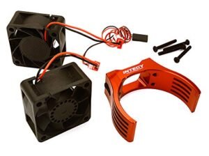 Integy RC Upgrades Machined Drive Unit Heatsink and Cooling Fans for Carrera RC Buggy Losi 1/5 Desert Buggy XL E and 2 0