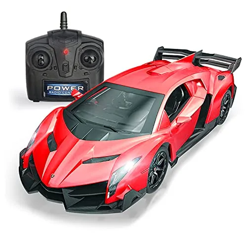 QUN FENG Lamborghini Urus RC Car Officially Licensed 1/24 Scale Remote Control Toy Vehicle for Boys Ages 6 7 8 Red