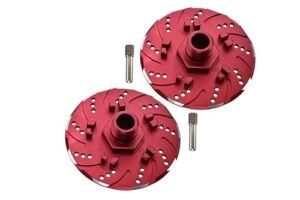 GPM RC Parts Aluminum 6mm Hex Brake Disk Set for Arrma 1/7 INFRACTION 6S BLX and V2 Models Red