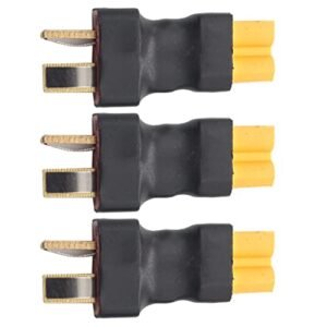 Vgoohobby 3PCS T Plug Style Male to XT30 XT-30 Female Adapter Connector for RC FPV Drone Car Lipo NiMH Battery Charger ESC
