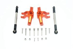 GPM LOSI 1/10 Baja Rey Desert Truck LOS03008 Aluminum Front TURNBUCKLE Steering 10PC Set Orange Upgrade for Tyco Baja Bandit RC Truck