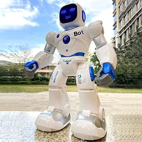 Ruko Johnny 5 Robot RC Smart Programmable Interactive Toy for Kids Ages 4 5 6 7 8 9 Years Old with Voice and APP Control