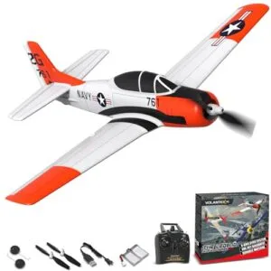 VOLANTEXRC RC Airplane Aerobatic Maneuvers 4CH WWII T28 Trojan with Aileron 2.4Ghz Remote Control Plane Xpilot Self Righting One Key Aerobatic for Adults 761 9 RTF