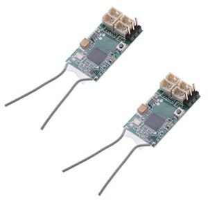 Acxico 2Pcs Mini CM410X 4 Channel DSMX DSM2 Receiver Compatible with Blade 4 Channel RC Helicopter