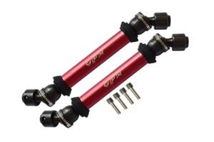 Axial Capra 1.9 Unlimited Trail Buggy Steel Aluminum Front Rear CVD Drive Shaft 2Pc Set Red