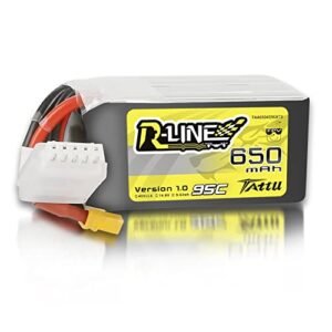 TATTU 4S LiPo Battery 650mAh 14.8V 95C with XT30 Plug for Car Battery CCA 600 RC 110 and Multi Rotor FPV Drones