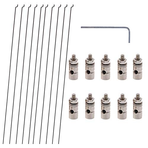 10PCs Steel Z Push Rods and Adjustable Connectors for RC Aircraft Carrier Boat DIY Models