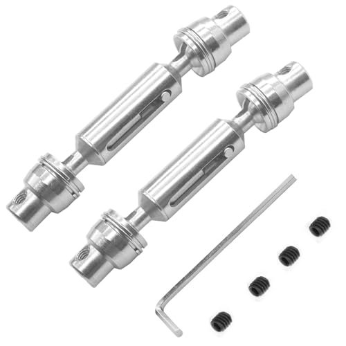 ShareGoo 2PCS Metal RC Car Drive Shaft CVD Center Driving Shaft Dogbone 58 72mm for WPL RC Military Truck Crawler Car