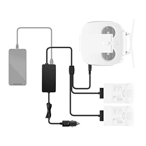 Hanatora DJI Phantom 4 Pro V2.0 Advanced Plus Obsidian Drone Battery and Remote Controller Car Charger USB Portable Multiple Rapid Charging Hub