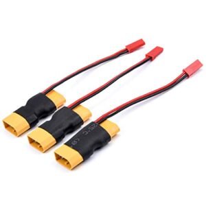 FPVDrone XT60 Male to Female Connectors with JST Female In line Lipo Battery Connector Adapter for Soldering RC Battery Connectors