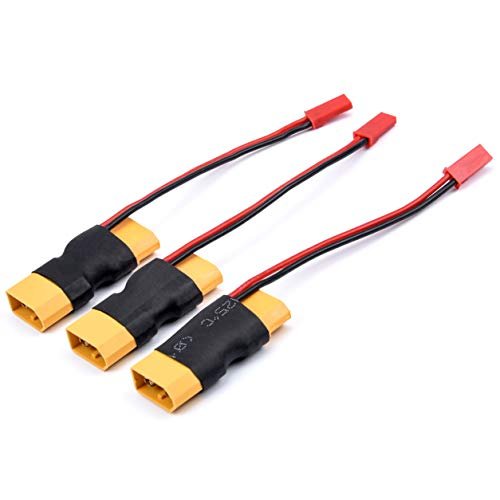 FPVDrone XT60 Male to Female Connectors with JST Female In line Lipo Battery Connector Adapter for Soldering RC Battery Connectors