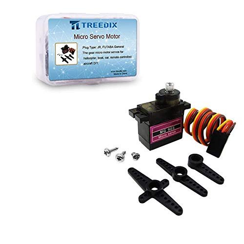 Treedix 3 pcs MG90S 9g Servo Motor Micro Metal Gear Compatible with RC Helicopter Lubricant Robot Boat Car Plane