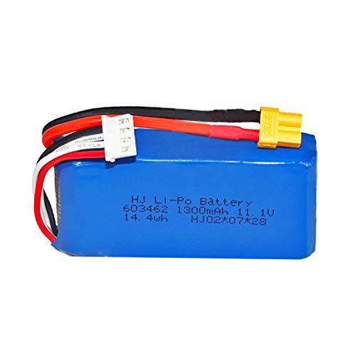 HHZ Upgrade 11.1v 1300Mah XT30 Plug Lipo Battery for RC Rogallo Wing Plans and Wltoys XK X450 RC Airplane