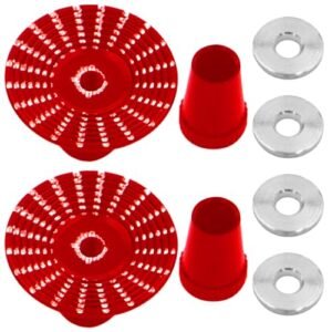 Vgoohobby Aluminum Alloy M3 Umbrella Transmitter Gimbal Sticks Ends Compatible with Turnigy RC Radios and Other 3mm Gimbals Remote Controllers Red