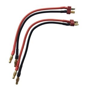 JFtech 2pcs T Plug Male to 4 0mm Bullet Banana Plug Adapter Cable 150mm 14AWG Wire for RC Airplane Groups and Quadcopters