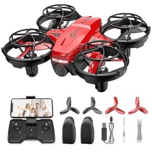 Holy Stone HS420 Mini Drone RC Fabrication with HD FPV Camera for Kids Adults Beginners Pocket Quadcopter 2 Batteries Toss to Launch Gesture Selfie
