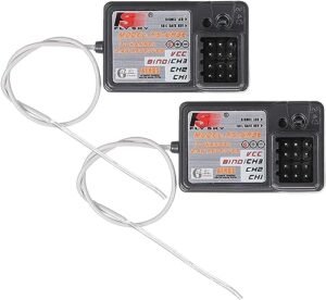 Globact Flysky FS GR3E AFHDS 2.4G 3CH Receiver for RC Boat Range with FS GT2 FS GT2B FS GT3B FS GT3C FZ IT4S Transmitter 2 Pcs