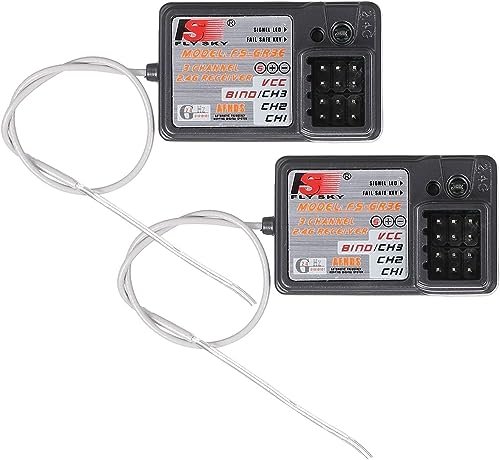Globact Flysky FS GR3E AFHDS 2.4G 3CH Receiver for RC Boat Range with FS GT2 FS GT2B FS GT3B FS GT3C FZ IT4S Transmitter 2 Pcs