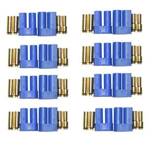 LIXINTIAN 8 Pairs EC5 Battery Connector Plugs Male Female 5.0mm Gold Bullet Connector for RC ESC LIPO Battery
