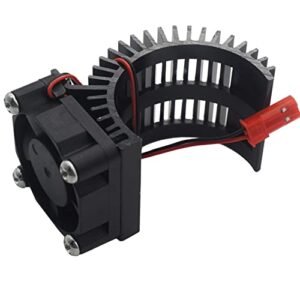 ShareGoo RC 540 545 550 Brushless Brushed Motor Heatsink with Cooling Fan Compatible with HSP HPI Wltoys Himoto Tamiya 1/10 RC Crawler Truck Off Road Buggy Car