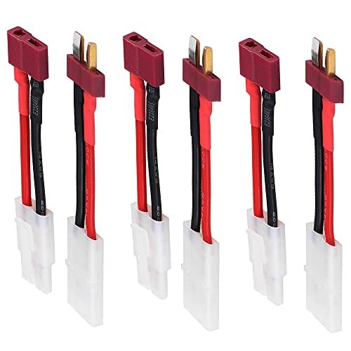 70000 RC Jet Tamiya Style Connector to T Style Plug Cable Adapter Set for ESC Speed Controller and Battery Charging