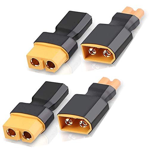 XT30 to XT60 Plug Adapter 2 Pair No Wires Connector for RC FPV Drone Car Lipo NiMH Battery Charger ESC