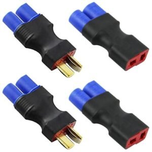 4pcs RC Lipo Battery Charger Adapter EC3 to T Male Female Connectors for ESC Charger