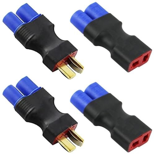 4pcs RC Lipo Battery Charger Adapter EC3 to T Male Female Connectors for ESC Charger