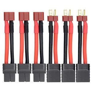 YLP 3Pairs T Plug RC Lipo Battery Charger Cable for Adam LZ RC Car Slash Rustler Stampede Bandit E Revo