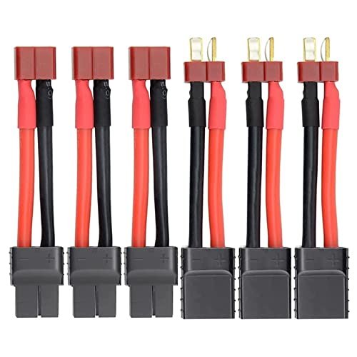YLP 3Pairs T Plug RC Lipo Battery Charger Cable for Adam LZ RC Car Slash Rustler Stampede Bandit E Revo