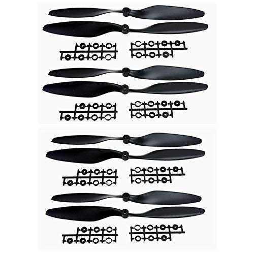QwinOut RC 500 Tires 10x4.5 1045 1045R CW CCW Propeller Plastic Props Black for DJI F450 500 F550 FPV Multi Copter RC QuadCopter Drone 4 Pairs