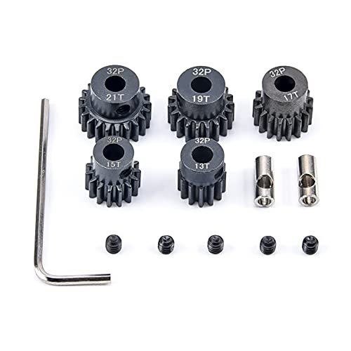Helion RC Car FPVDrone RC Pinion Gear 32P 5mm Hardened Metal Motor Gear Set 13T 15T 17T 19T 21T with 3.175mm Coupler