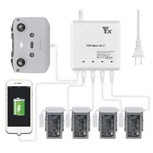 Taoke Fast Charging Hub for DJI Mavic Air 2 and Air 2S with Air Filled RC Drag Tires Compatibility