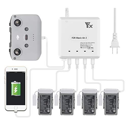 Taoke Fast Charging Hub for DJI Mavic Air 2 and Air 2S with Air Filled RC Drag Tires Compatibility