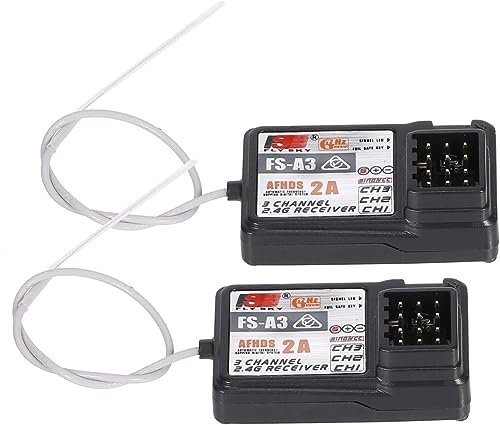 Flysky FS A3 AFHDS2A 3CH Receiver 2PCS The Best Radio Transmitter for RC Cars Compatible with GT2E GT2G
