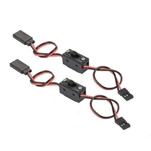 GLOBACT OGRC Rc Car Receiver Extra Channel Extended Cable with Power Switch for Bumper W Light Winch Compatible with Traxxas Rc4wd Tamiya Axial SCX10 1 10 1 8 RC Car Drone and RC Airplane Maneuvers 2PCs