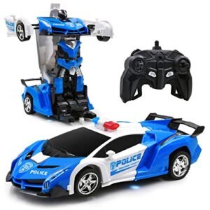 Stirling Engine RC Car Transformable Robot Toy for Kids Ages 3 4 5 6 7 8 12 High Speed Drifting with Realistic Engine Sounds