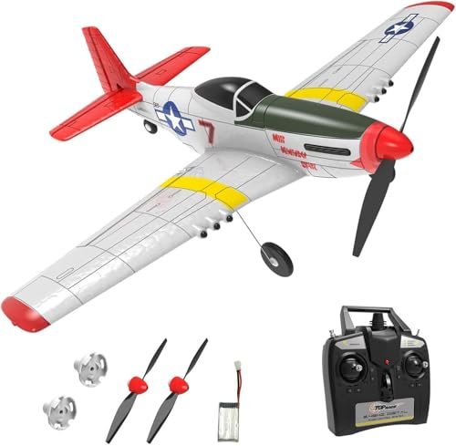 Top Race Foam Cessna RC Plane 4 Channel Ready to Fly Remote Control Airplane for Adults with Propeller Saver 14x15 Inch