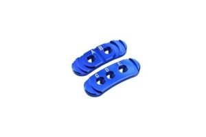 GPM Racing Aluminum Fixed Gear Adapter 2Pc Set for Traxxas Rustler 4X4 VXL 67076 4 Upgrade Parts Blue