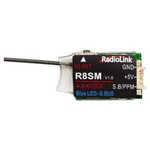Radiolink R8SM 2.4G 8 Channels Mini Receiver SBUS PPM Long Range Control for RC Micro Jet Engine FPV Drone Quadcopter Compatible with T8FB T8S Transmitters