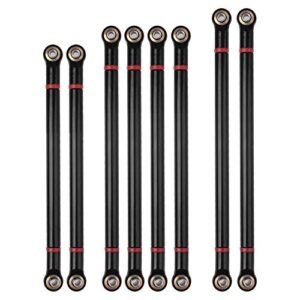 Hobbypark Aluminum Upper Lower Rod Link Linkage for 13.9 Wheelbase RC Body Axial SCX10 1 10 RC Crawler Car Black