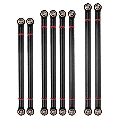 Hobbypark Aluminum Upper Lower Rod Link Linkage for 13.9 Wheelbase RC Body Axial SCX10 1 10 RC Crawler Car Black