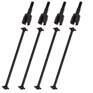 Treehobby 8 Pack 90mm Stainless Steel Dogbones Drive Shaft and Stub Wheel Axle Set for 1 10 Exceed RC Truck Nitro Redcat Volcano HSP Replacement Parts