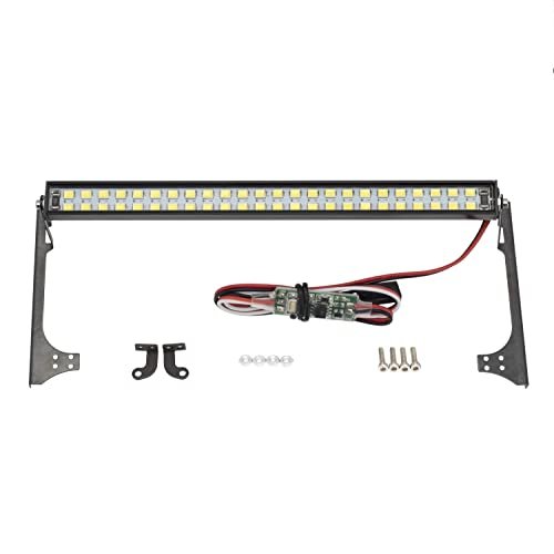 DKKY TRX4 Roof Light Bar 48 LED Lights for RC Wrangler Body Traxxas TRX4 SCX10 D90 CC01 1 10 RC Crawler with Mount