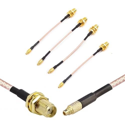 CORONIR MMCX to SMA Female Low Loss FPV Antenna Extension Cable Adapter Pack of 4 for Syma RC Drone FPV Quadcopter X8SW
