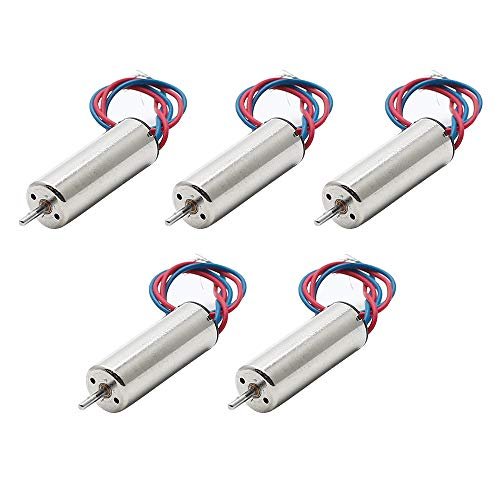 Augiimor 5PCS Coreless Micro DC Motor 7x20mm 3.7V 42000RPM Cobra RC Motors for Tiny Whoop